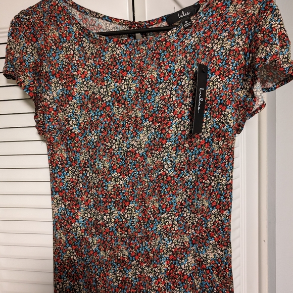 Lulu's Floral Print Midi Dress - Picture 3 of 5